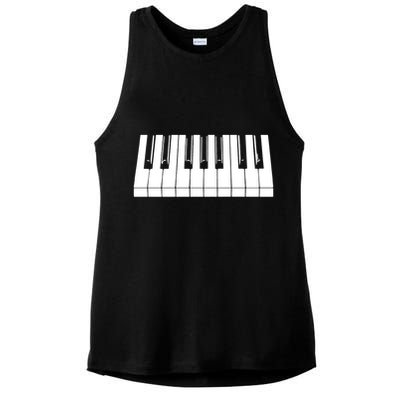 Piano Lover Gift Piano Keys Cool Keyboard Tee Keytar Beethoven Ladies PosiCharge Tri-Blend Wicking Tank