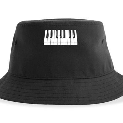 Piano Lover Gift Piano Keys Cool Keyboard Tee Keytar Beethoven Sustainable Bucket Hat