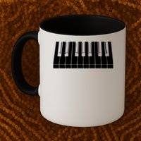 Piano Lover Gift Piano Keys Cool Keyboard Tee Keytar Beethoven Mug