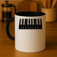Piano Lover Gift Piano Keys Cool Keyboard Tee Keytar Beethoven Mug
