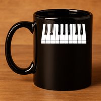 Piano Lover Gift Piano Keys Cool Keyboard Tee Keytar Beethoven 11oz C Handle Ceramic Mug