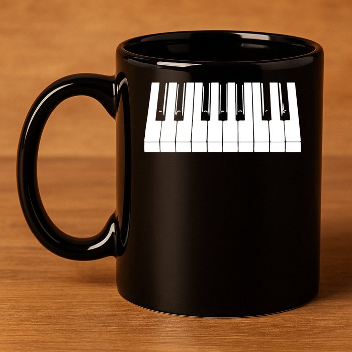 Piano Lover Gift Piano Keys Cool Keyboard Tee Keytar Beethoven 11oz C Handle Ceramic Mug