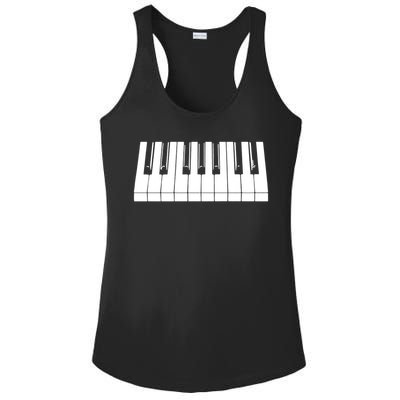 Piano Lover Gift Piano Keys Cool Keyboard Tee Keytar Beethoven Ladies PosiCharge Competitor Racerback Tank