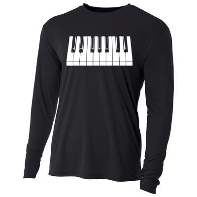Piano Lover Gift Piano Keys Cool Keyboard Tee Keytar Beethoven Cooling Performance Long Sleeve Crew