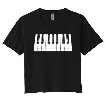 Piano Lover Gift Piano Keys Cool Keyboard Tee Keytar Beethoven Crop Top