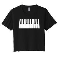 Piano Lover Gift Piano Keys Cool Keyboard Tee Keytar Beethoven Crop Top