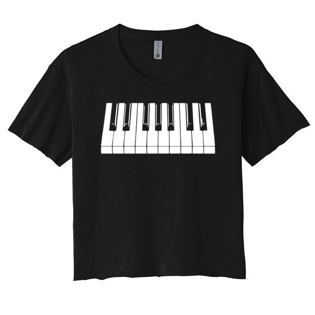 Piano Lover Gift Piano Keys Cool Keyboard Tee Keytar Beethoven Crop Top