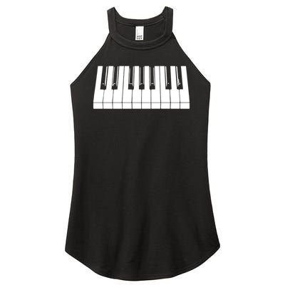 Piano Lover Gift Piano Keys Cool Keyboard Tee Keytar Beethoven Women's Perfect Tri Rocker Tank