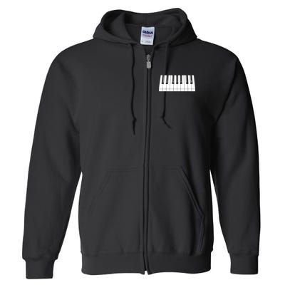 Piano Lover Gift Piano Keys Cool Keyboard Tee Keytar Beethoven Full Zip Hoodie