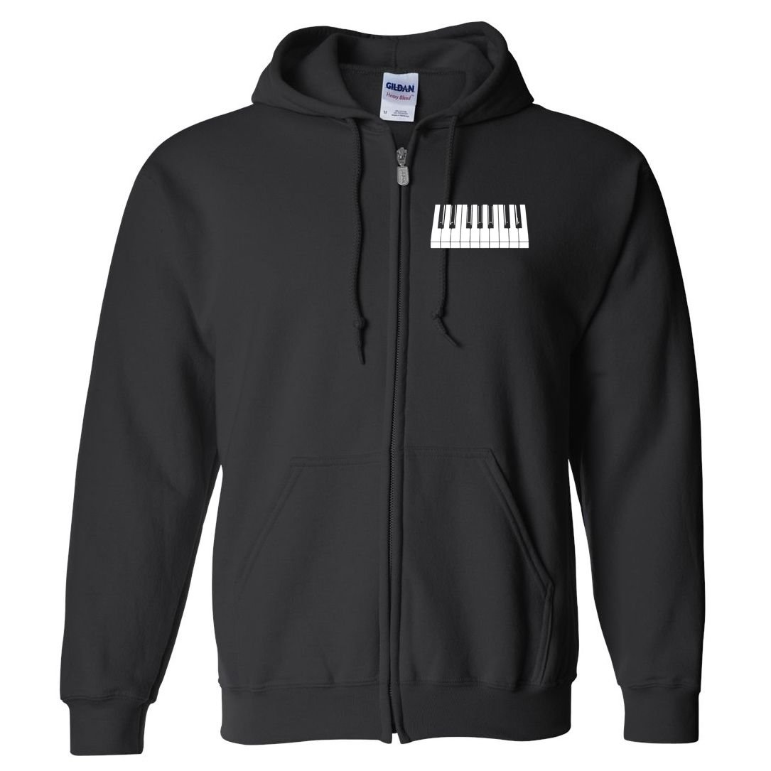 Piano Lover Gift Piano Keys Cool Keyboard Tee Keytar Beethoven Full Zip Hoodie