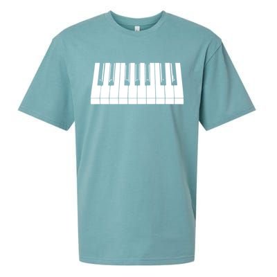 Piano Lover Gift Piano Keys Cool Keyboard Tee Keytar Beethoven Sueded Cloud Jersey T-Shirt