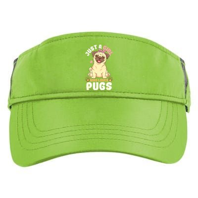 Pug Love Girl Adult Drive Performance Visor