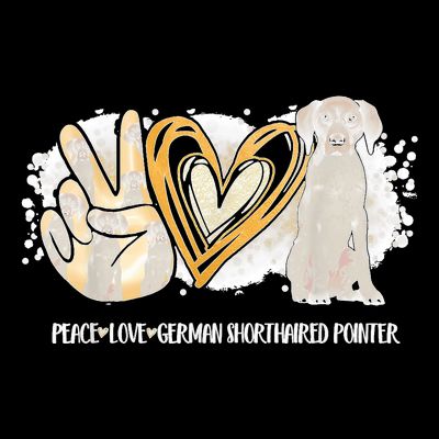 Peace Love Gsp German Shorthaired Pointer Dog Lover T-Shirt
