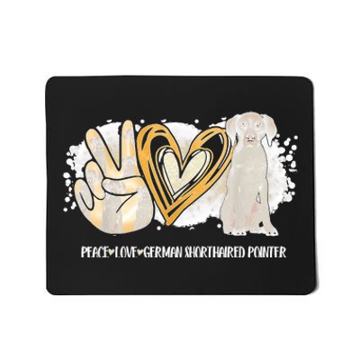 Peace Love Gsp German Shorthaired Pointer Dog Lover Mousepad