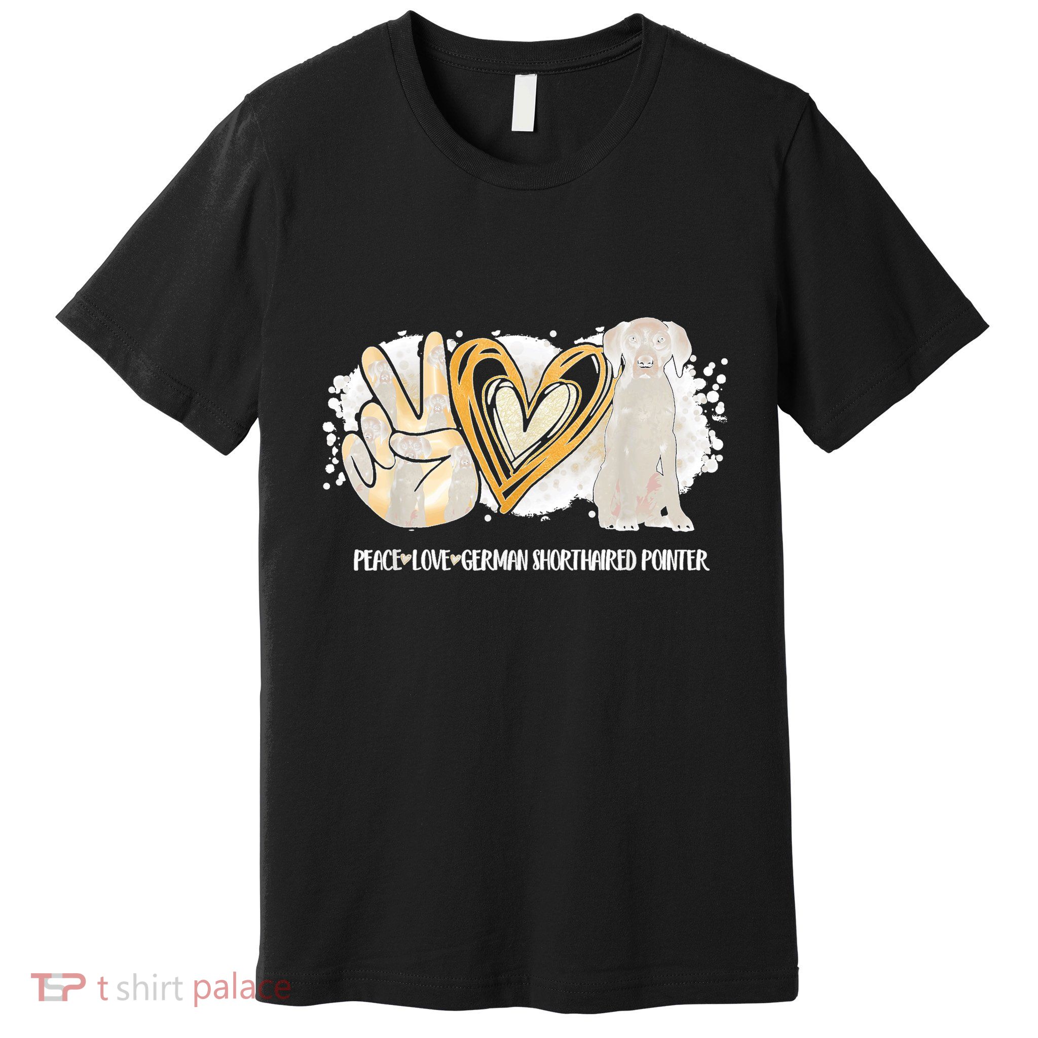 Peace Love Gsp German Shorthaired Pointer Dog Lover Premium T-Shirt
