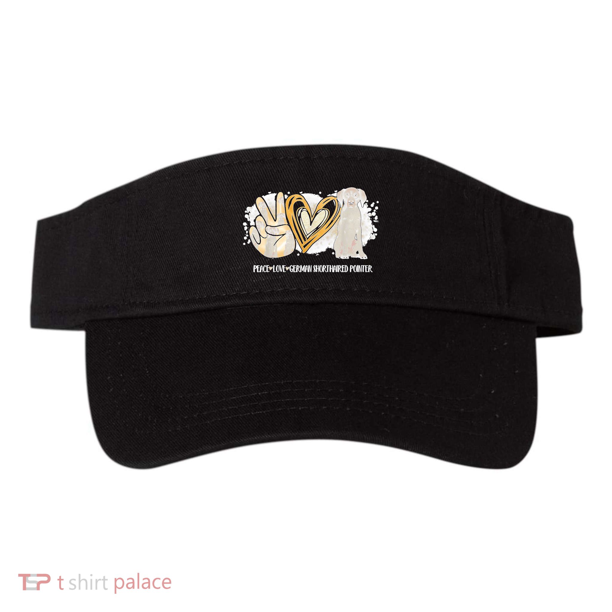 Peace Love Gsp German Shorthaired Pointer Dog Lover Visor