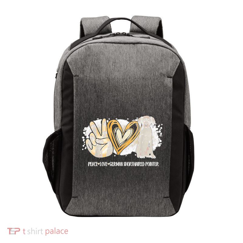 Peace Love Gsp German Shorthaired Pointer Dog Lover Vector Backpack