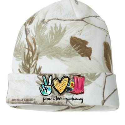 Peace Love Gardening Tools Flowers Garden Lover Fun Gardener Kati Licensed 12" Camo Beanie