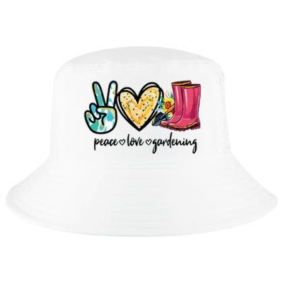 Peace Love Gardening Tools Flowers Garden Lover Fun Gardener Cool Comfort Performance Bucket Hat