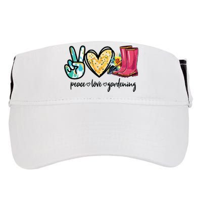 Peace Love Gardening Tools Flowers Garden Lover Fun Gardener Adult Drive Performance Visor