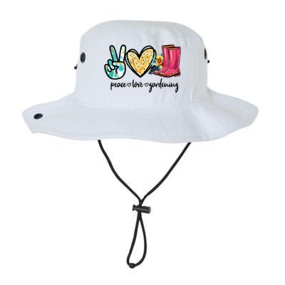 Peace Love Gardening Tools Flowers Garden Lover Fun Gardener Legacy Cool Fit Booney Bucket Hat