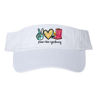 Peace Love Gardening Tools Flowers Garden Lover Fun Gardener Valucap Bio-Washed Visor