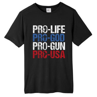 Pro Life God Gun Usa Conservative Republican Pro America Tall Fusion ChromaSoft Performance T-Shirt