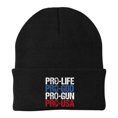 Pro Life God Gun Usa Conservative Republican Pro America Beanie
