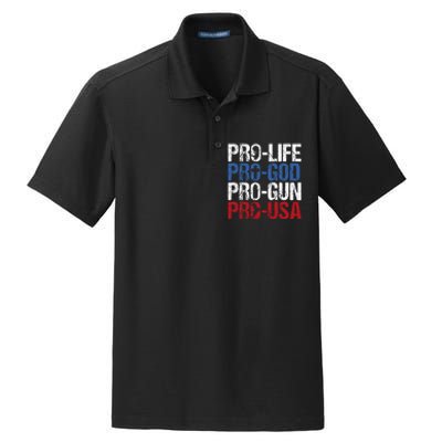 Pro Life God Gun Usa Conservative Republican Pro America Dry Zone Grid Polo