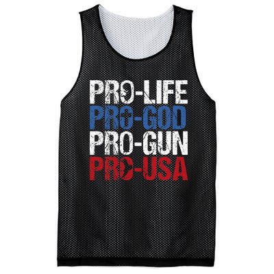 Pro Life God Gun Usa Conservative Republican Pro America Mesh Reversible Basketball Jersey Tank