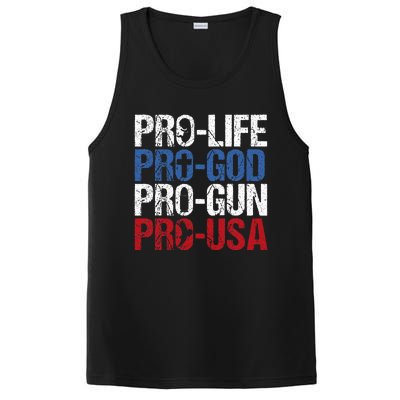 Pro Life God Gun Usa Conservative Republican Pro America PosiCharge Competitor Tank