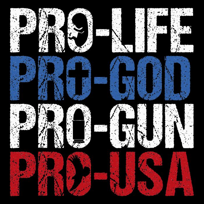 Pro Life God Gun Usa Conservative Republican Pro America Zip Tote Bag