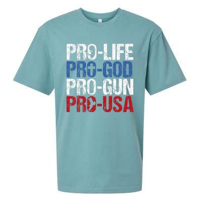 Pro Life God Gun Usa Conservative Republican Pro America Sueded Cloud Jersey T-Shirt