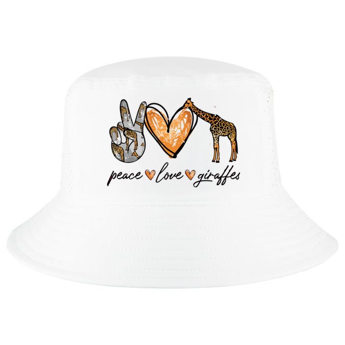 Peace Love Giraffes Gifts Peace Hand Sign Heart Cool Comfort Performance Bucket Hat