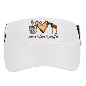 Peace Love Giraffes Gifts Peace Hand Sign Heart Adult Drive Performance Visor