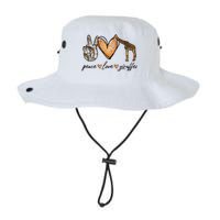 Peace Love Giraffes Gifts Peace Hand Sign Heart Legacy Cool Fit Booney Bucket Hat