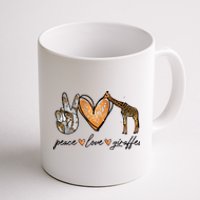 Peace Love Giraffes Gifts Peace Hand Sign Heart Coffee Mug