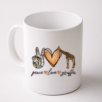 Peace Love Giraffes Gifts Peace Hand Sign Heart Coffee Mug