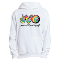 Peace Love Golf Funny Tie Dye Golf Lovers Urban Pullover Hoodie