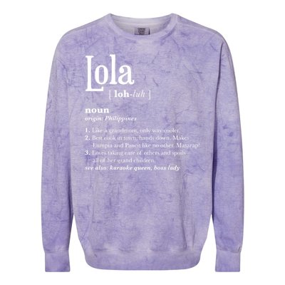 Philippines Lola Gift Pinoy Colorblast Crewneck Sweatshirt