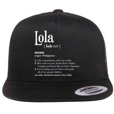 Philippines Lola Gift Pinoy Flat Bill Trucker Hat