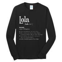 Philippines Lola Gift Pinoy Tall Long Sleeve T-Shirt