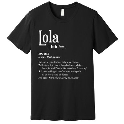 Philippines Lola Gift Pinoy Premium T-Shirt