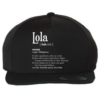 Philippines Lola Gift Pinoy Wool Snapback Cap