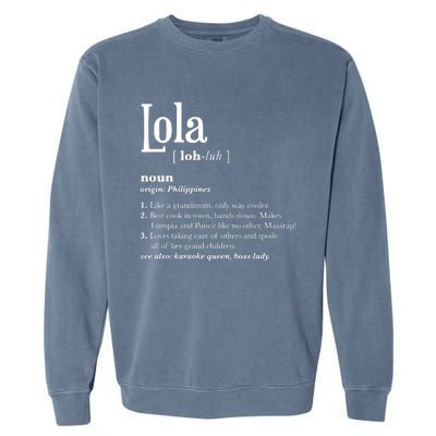 Philippines Lola Gift Pinoy Garment-Dyed Sweatshirt