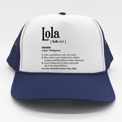 Philippines Lola Gift Pinoy Trucker Hat