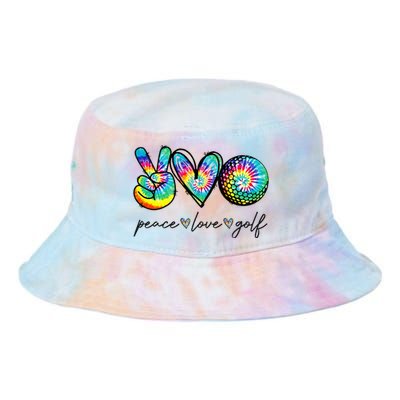 Peace Love Golf Tie Dye Cute Golf Lovers Tie Dye Newport Bucket Hat