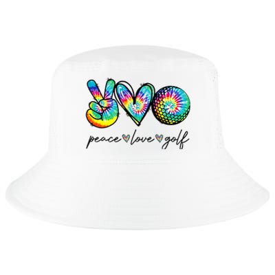 Peace Love Golf Tie Dye Cute Golf Lovers Cool Comfort Performance Bucket Hat