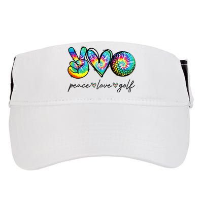 Peace Love Golf Tie Dye Cute Golf Lovers Adult Drive Performance Visor