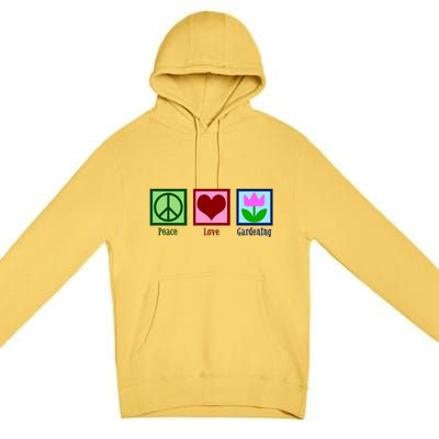 Peace Love Gardening Premium Pullover Hoodie